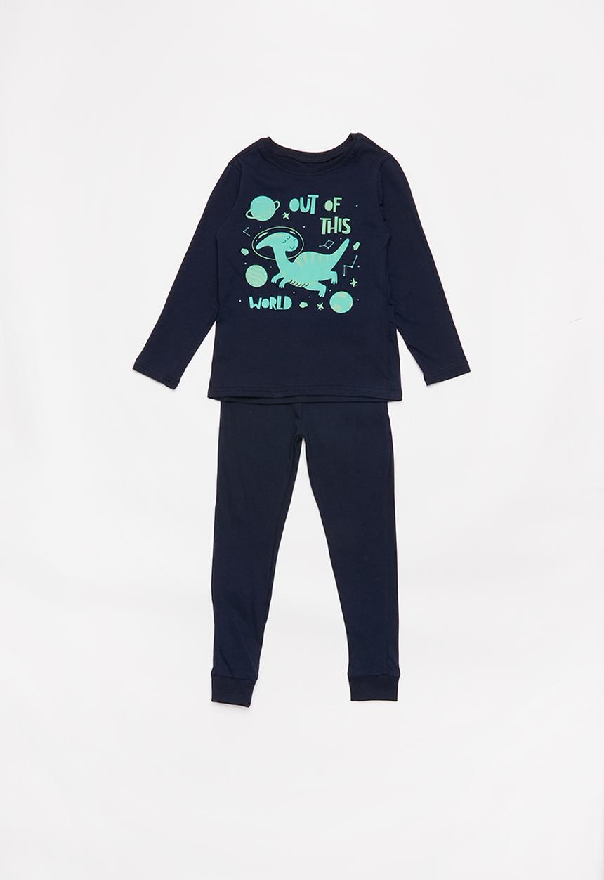 Pop Candy - Boys printed pj set - navy