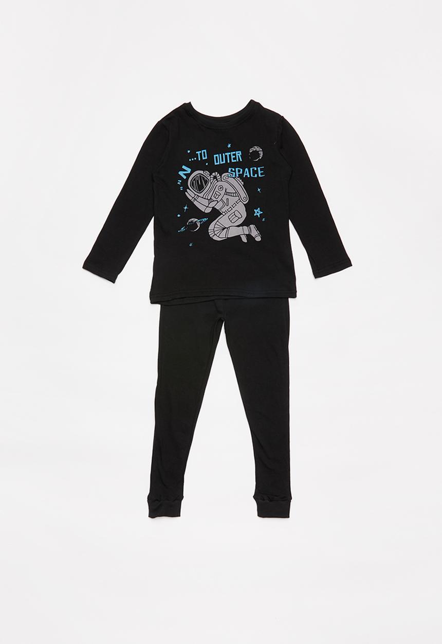Pop Candy - Boys long sleeve pj set - black 