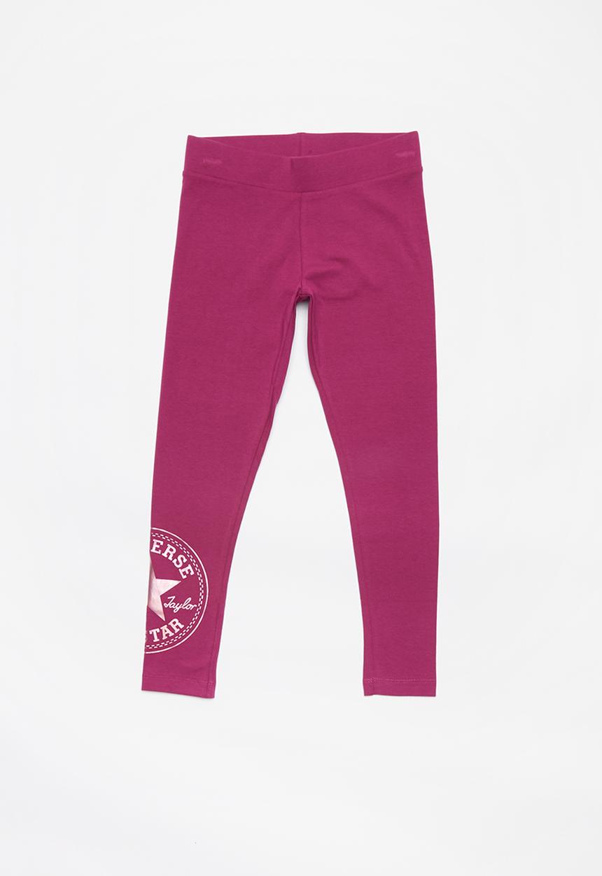 Converse - Converse girls oversize Chuck patch leggings - purple