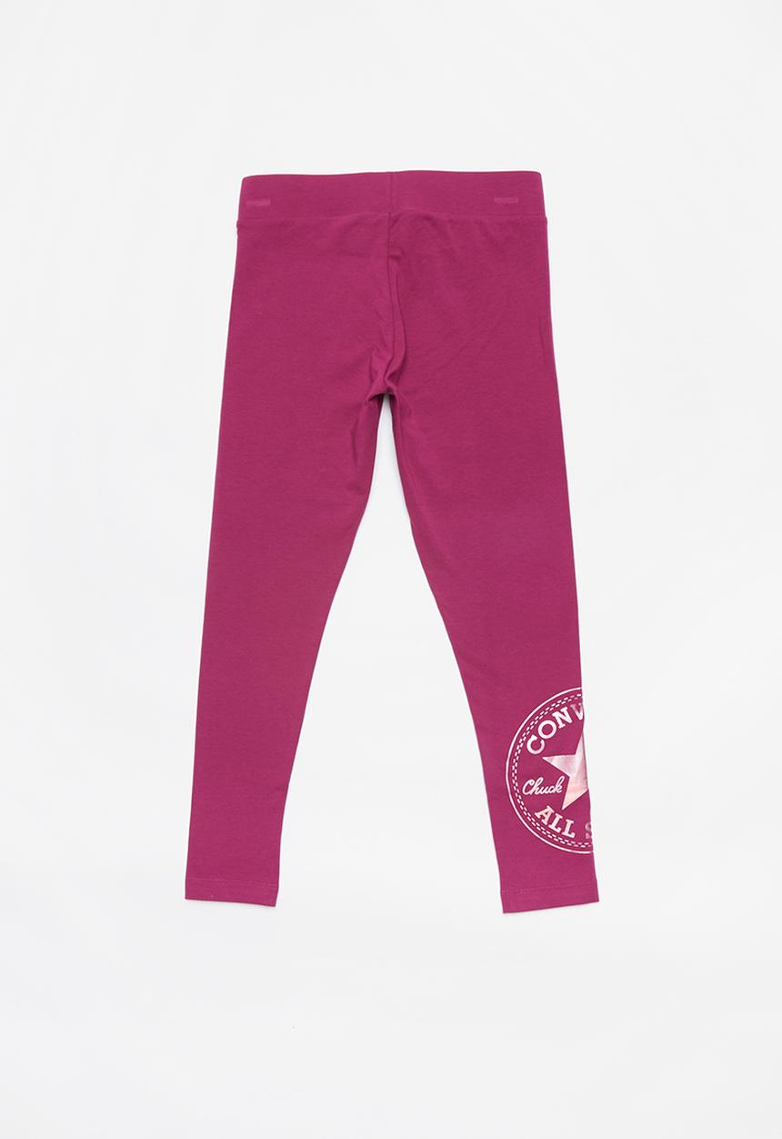Converse - Converse girls oversize Chuck patch leggings - purple
