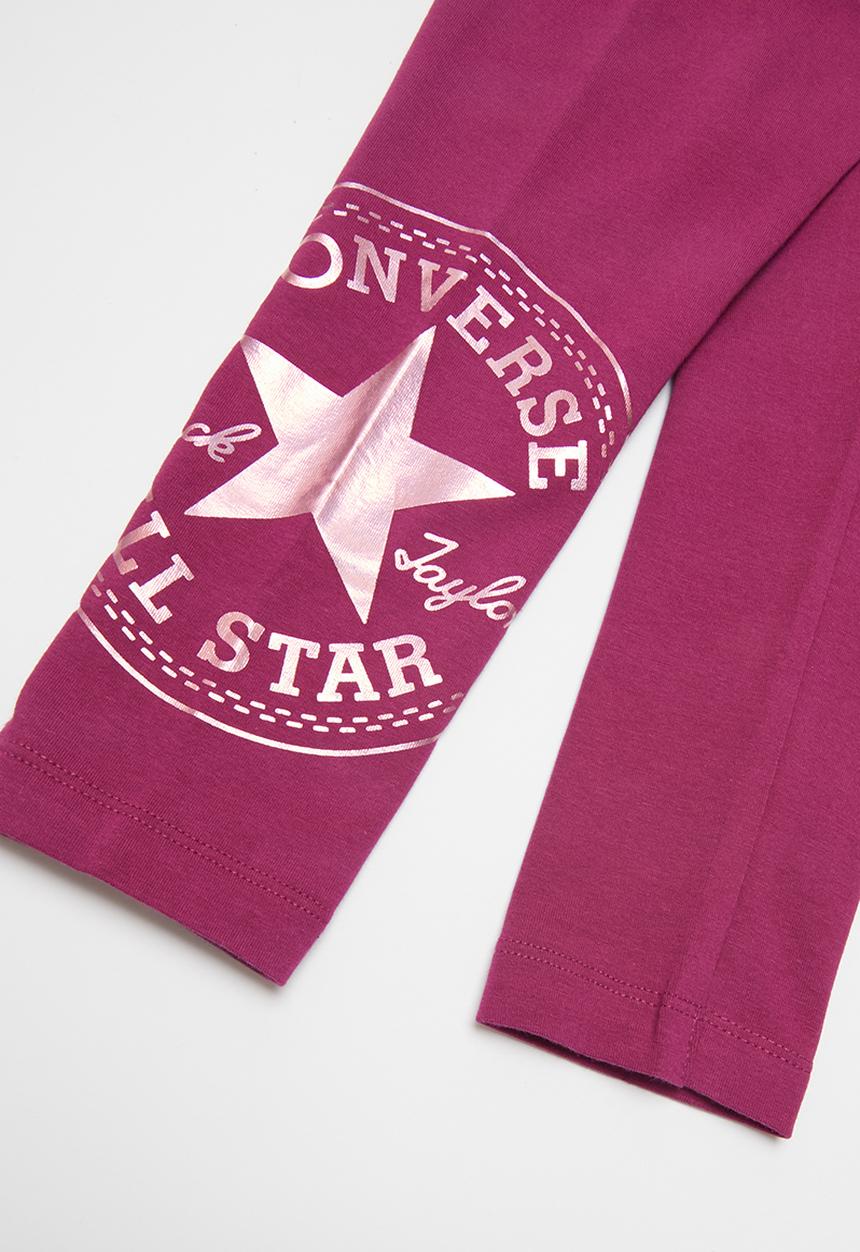 Converse - Converse girls oversize Chuck patch leggings - purple