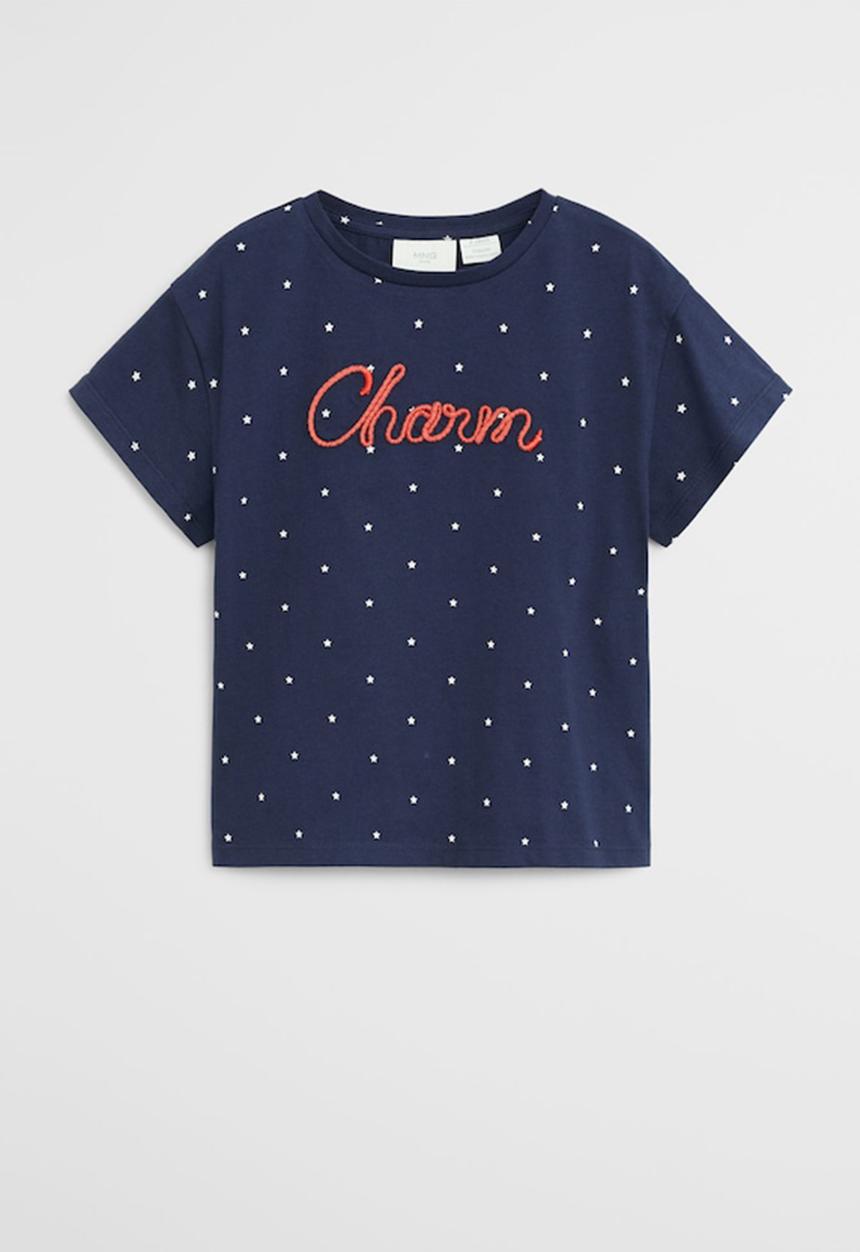 MANGO - T-shirt yeah - navy
