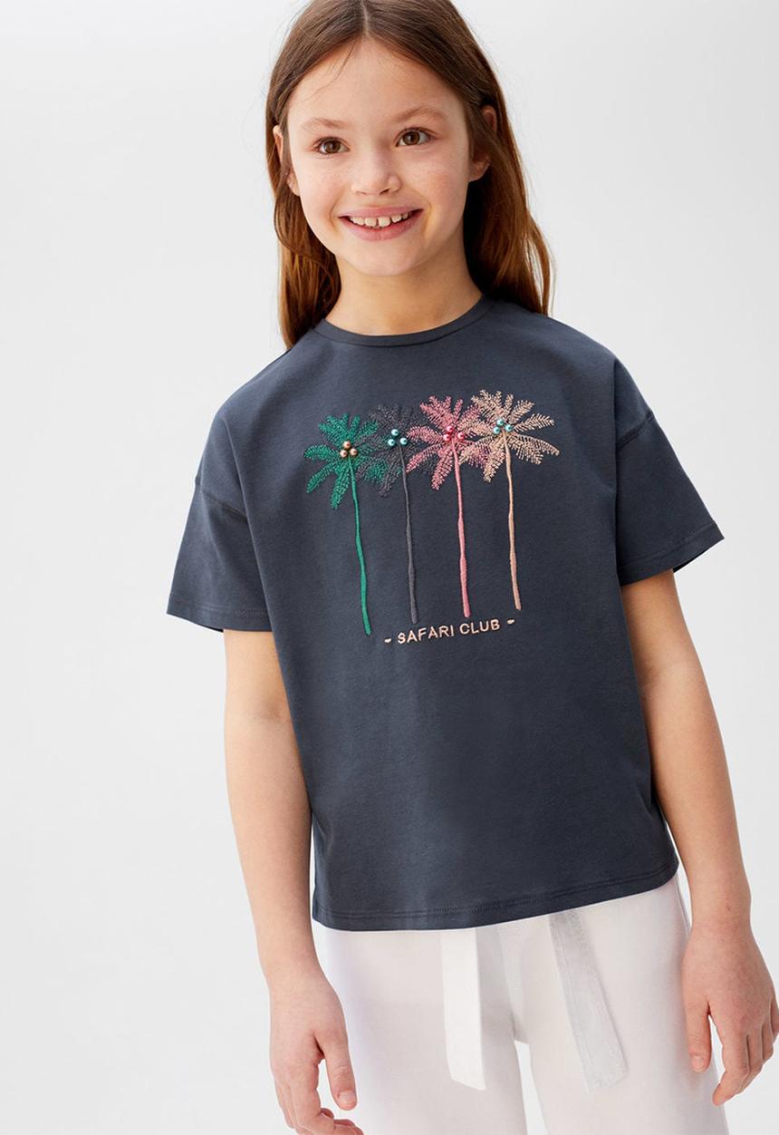 MANGO - T-shirt tina - blue