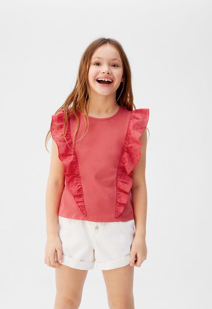 MANGO - T-shirt valen - pink