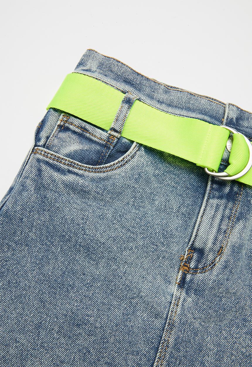 Name It - Joanna denim skirt with belt - blue