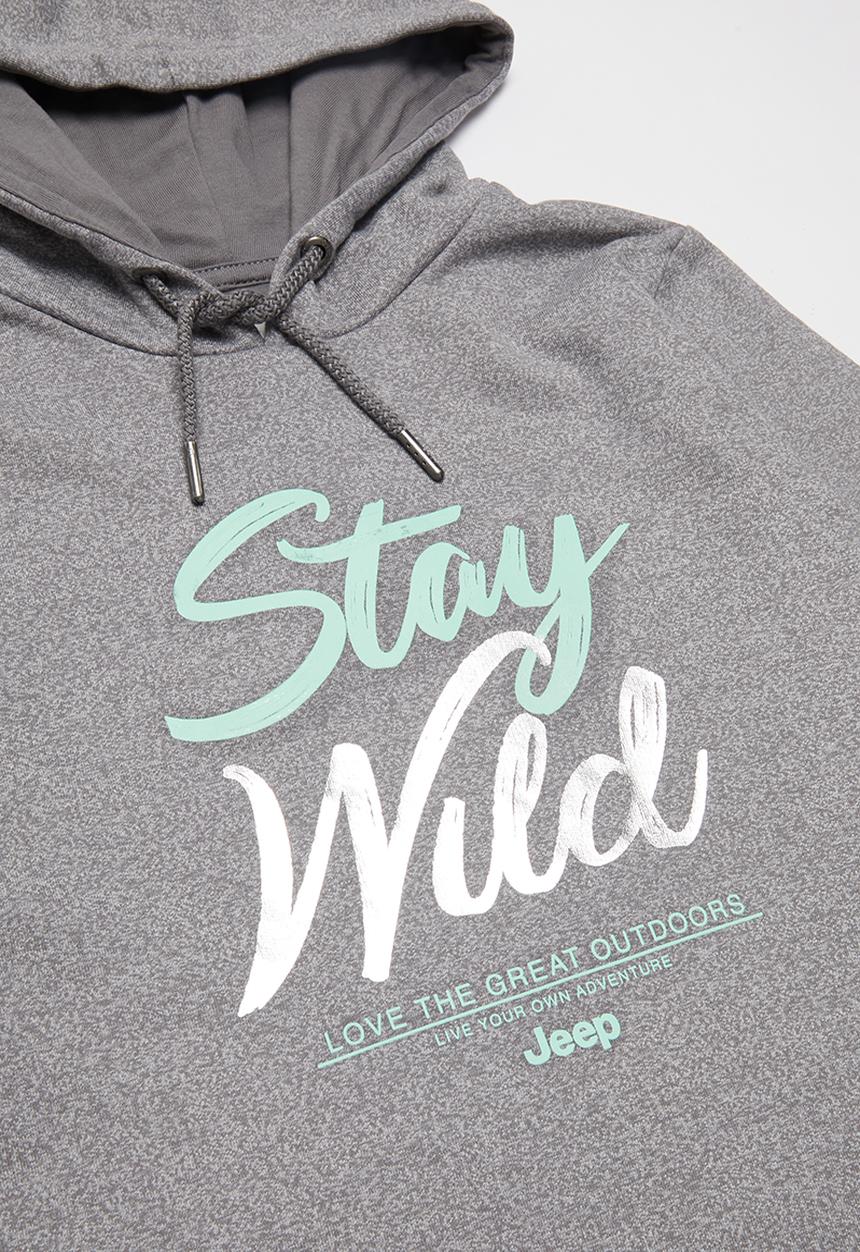 JEEP - Long sleeve hooded dress - grey 