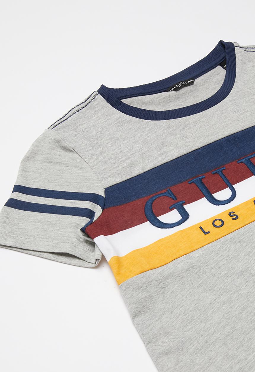 GUESS - Boys short sleeve printed T-shirt - grey