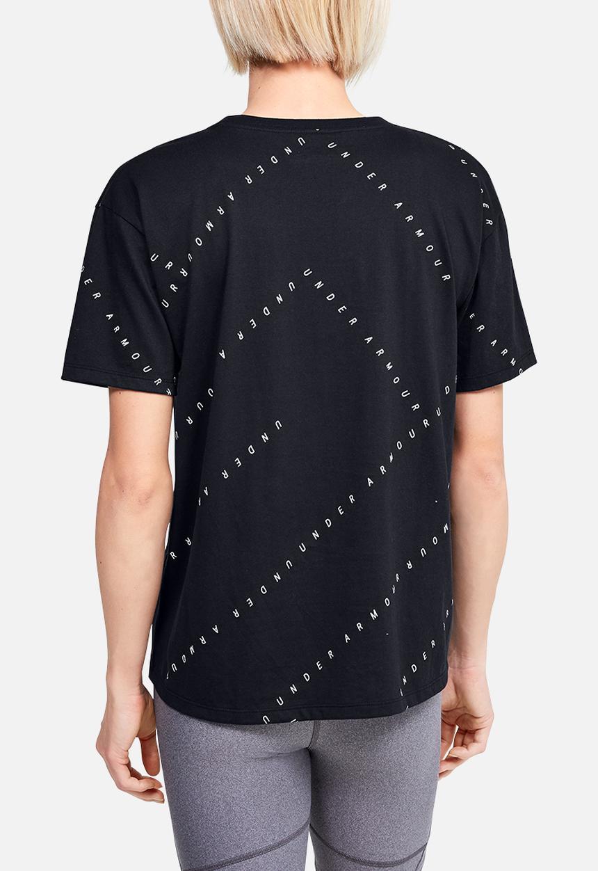 Under Armour - Logo print live short sleeve top - black