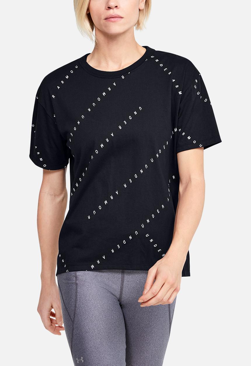 Under Armour - Logo print live short sleeve top - black