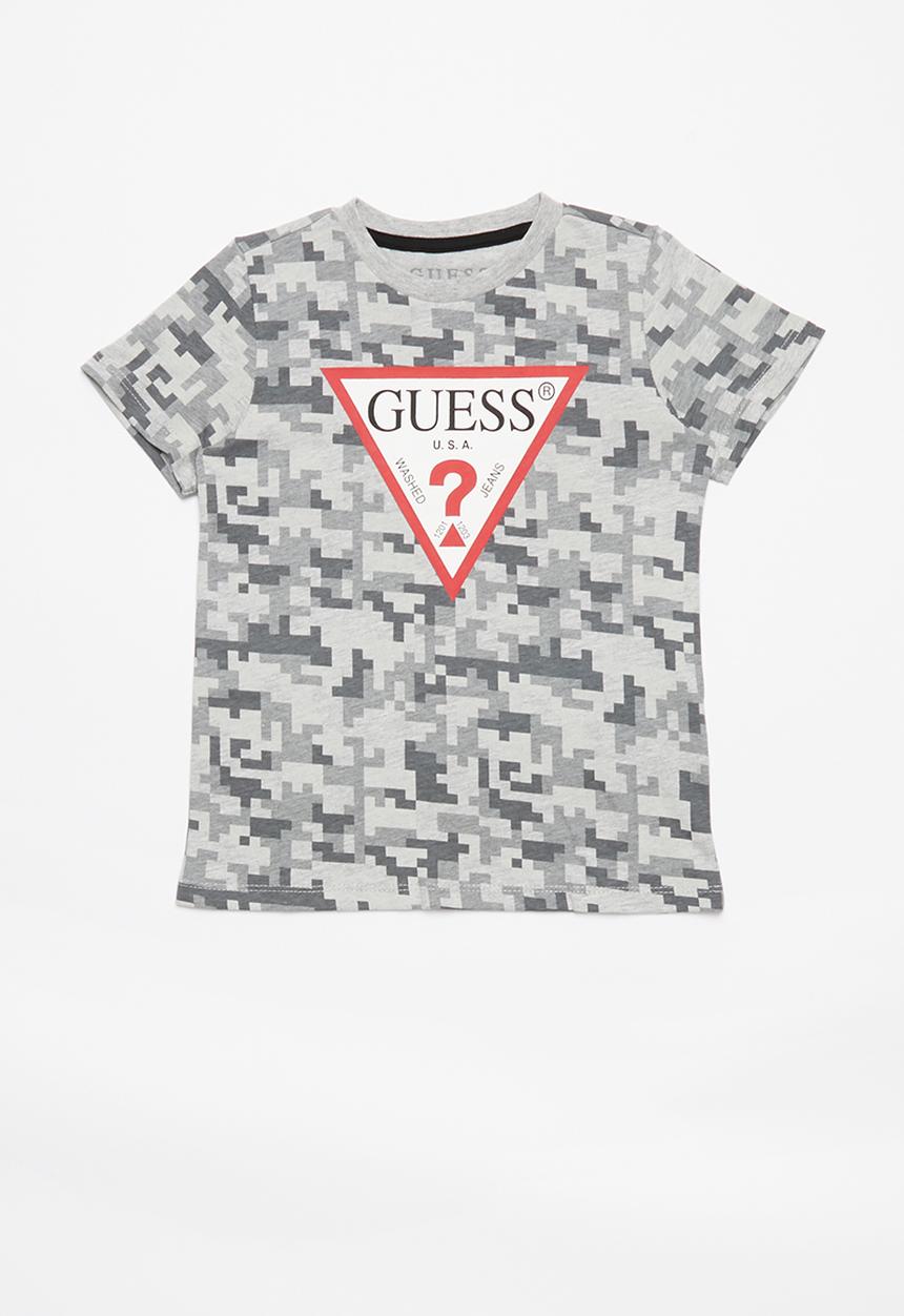 GUESS - Boys printed short sleeve T-shirt - grey