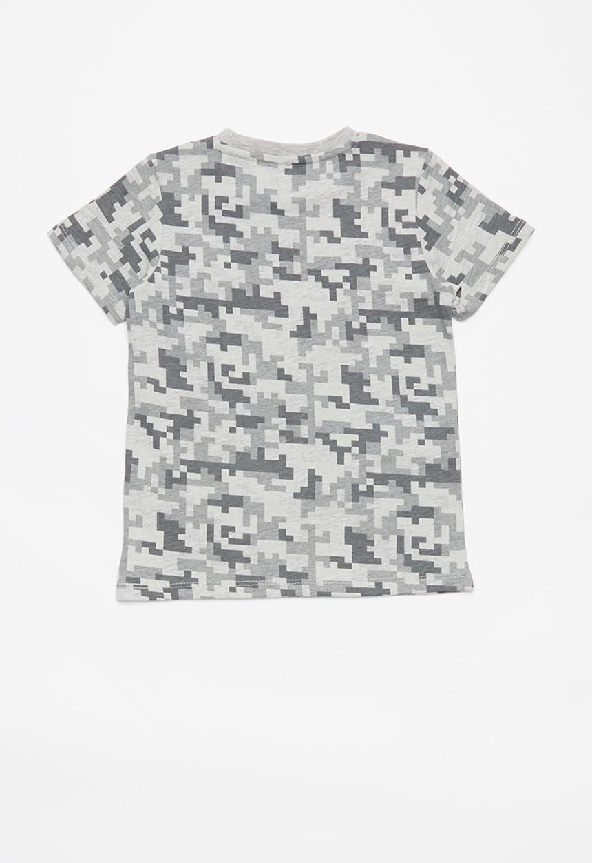 GUESS - Boys printed short sleeve T-shirt - grey