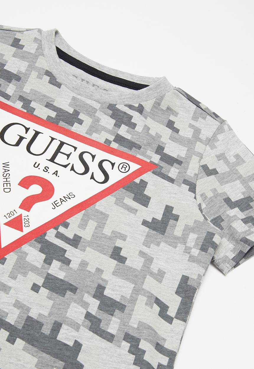GUESS - Boys printed short sleeve T-shirt - grey