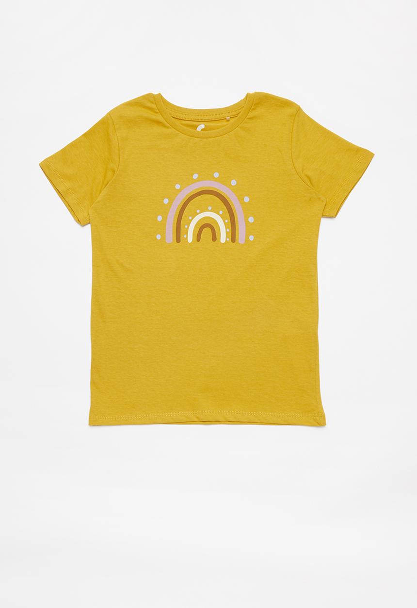 Cotton On - Penelope short sleeve tee - keen as mustard/dream rainbow