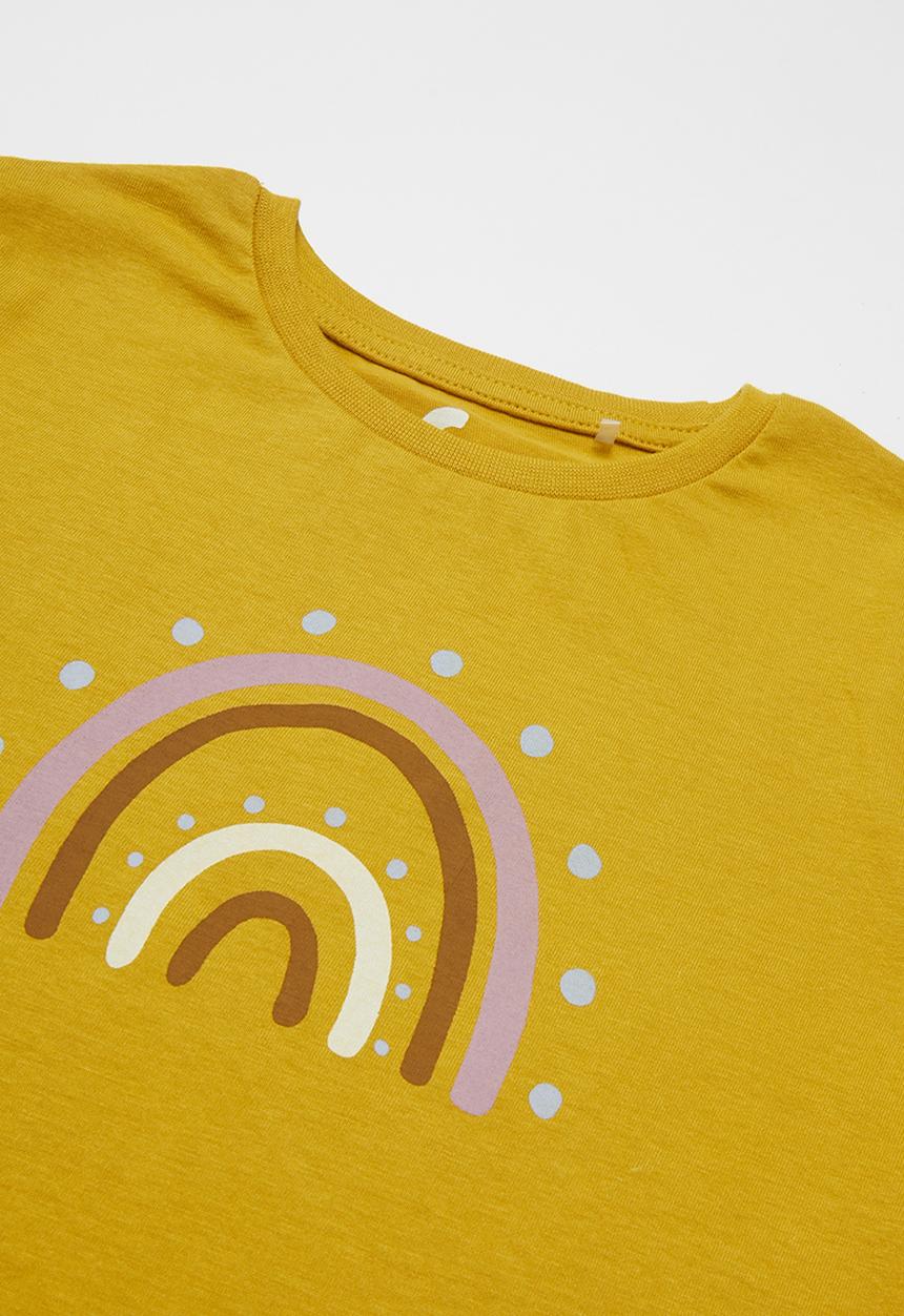 Cotton On - Penelope short sleeve tee - keen as mustard/dream rainbow