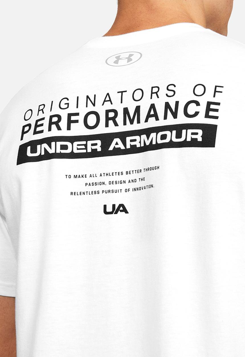 Under Armour - Originators bar short sleeve tee - white & black