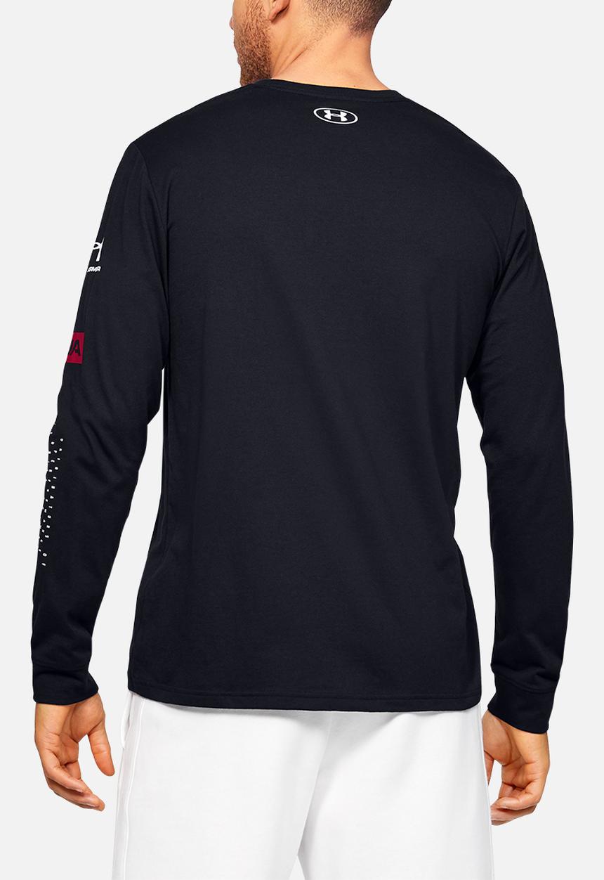 Under Armour - Multi logo long sleeve tee - black