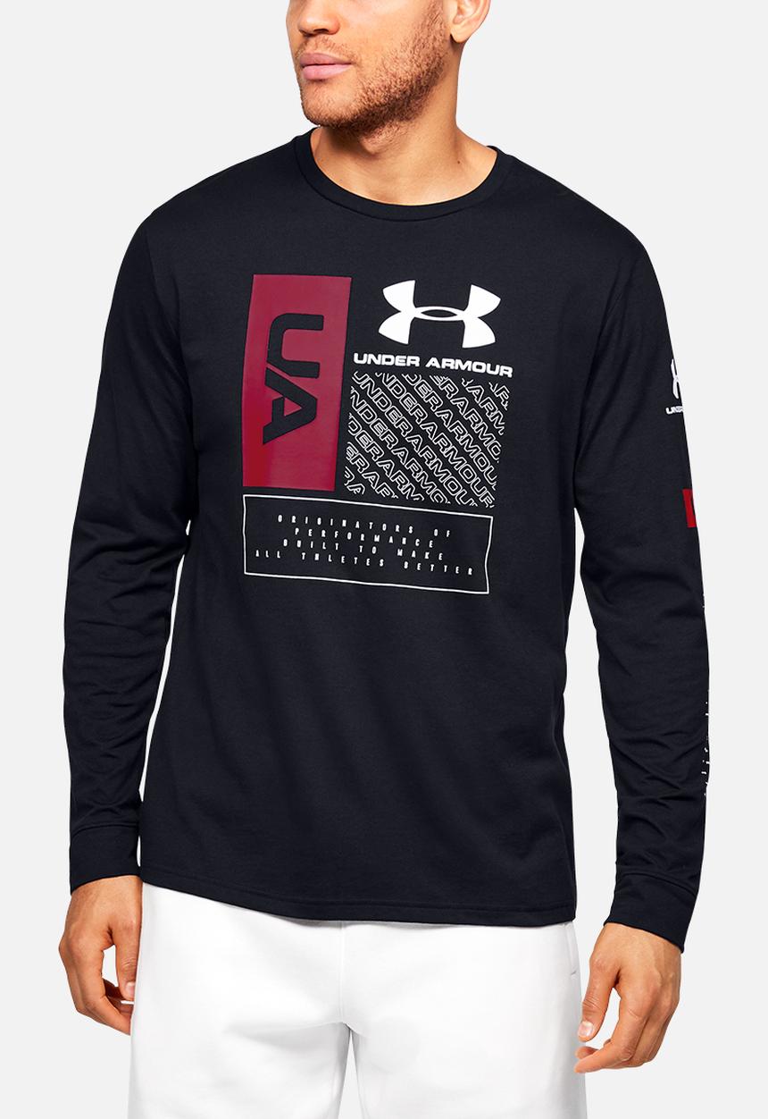 Under Armour - Multi logo long sleeve tee - black