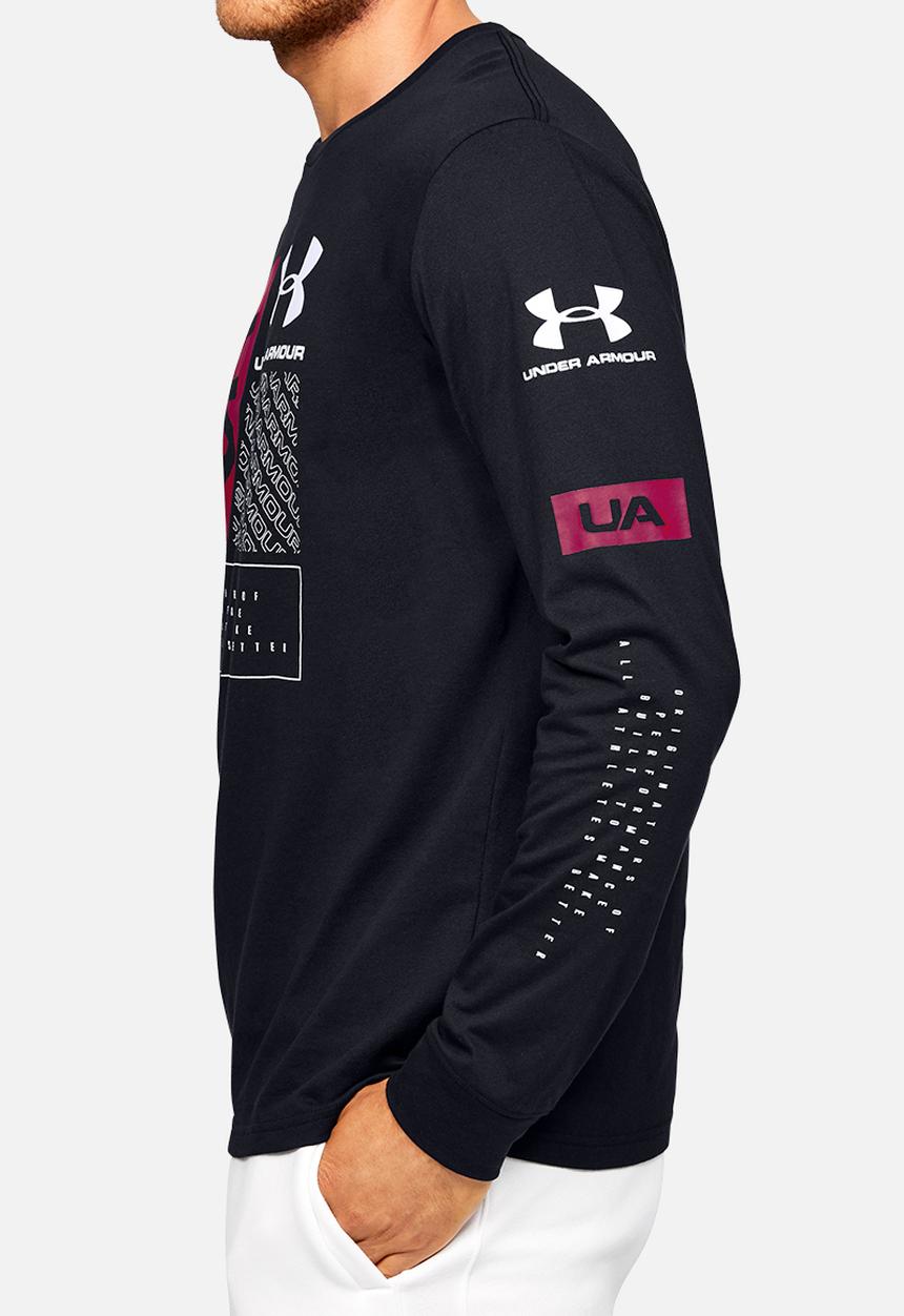 Under Armour - Multi logo long sleeve tee - black