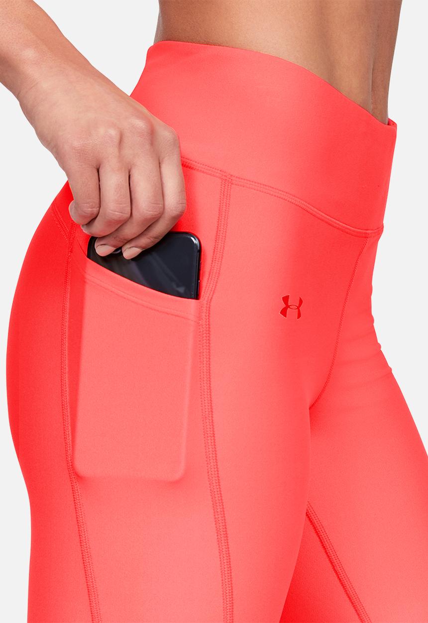 Under Armour - HeatGear® armour jacquard c&s ankle crop - bright neon coral beta