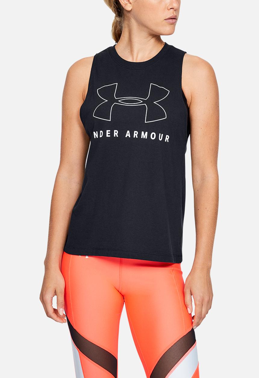 Under Armour - Sport style graphic muscle tank - black
