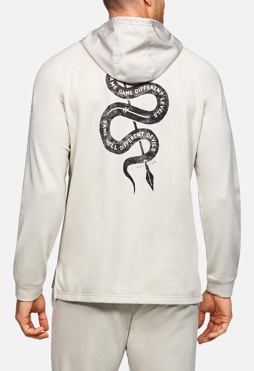 Under Armour - Project rock terry hoodie - summit white
