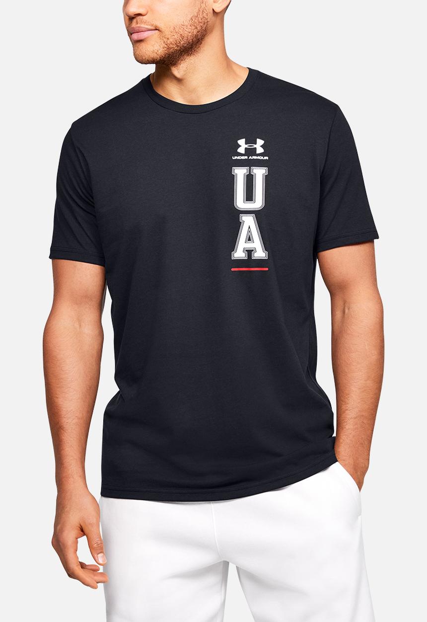 Under Armour - Under Armour vertical left chest logo short sleeve tee - black
