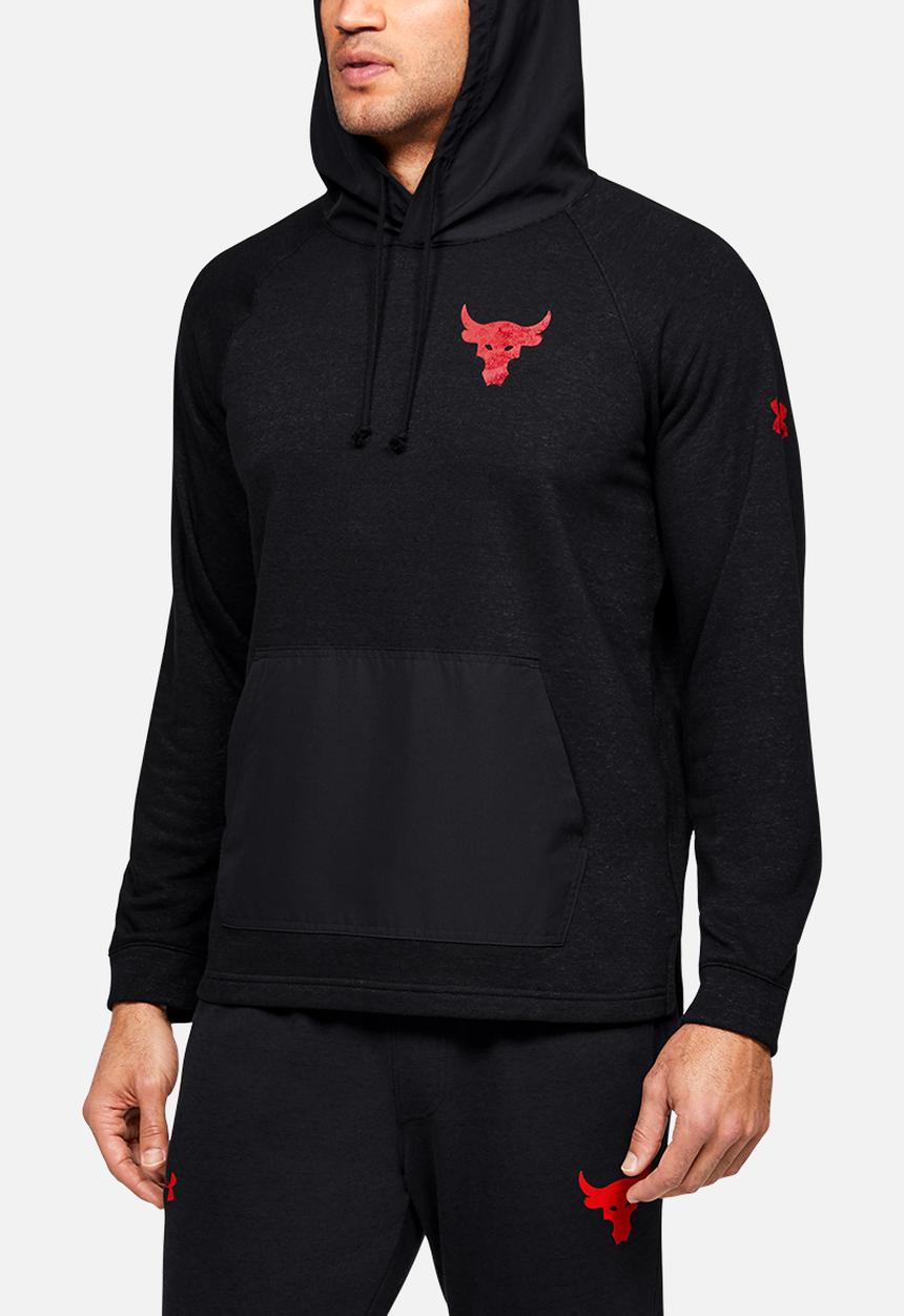 Under Armour - Project rock terry hoodie - black full heather