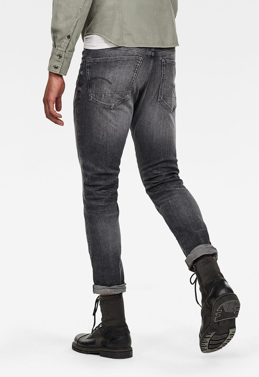 G-STAR - 3301 straight cut tapered sato stretch jeans - black
