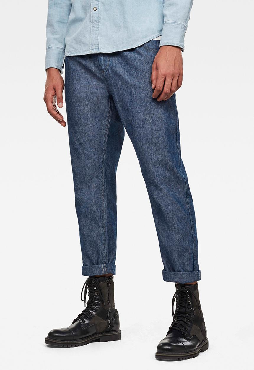 G-STAR - Varve relaxed fit pleated chino - faded navy