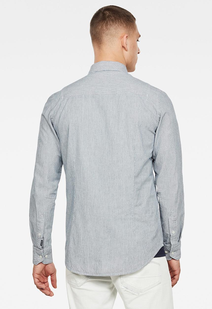 G-STAR - Bristum flap button down slim fit shirt - blue