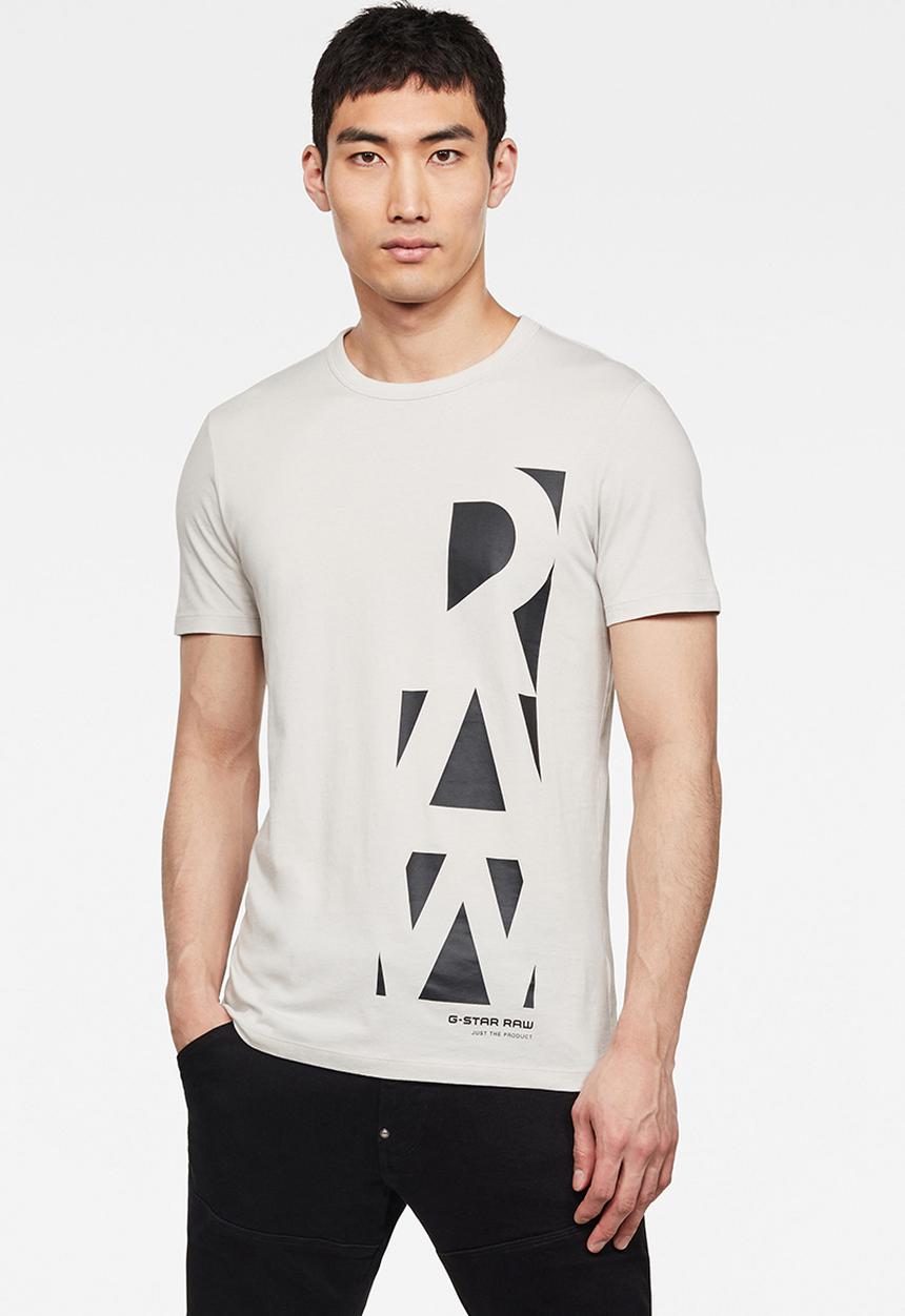 G-STAR - Vertical raw slim fit tee -  grey