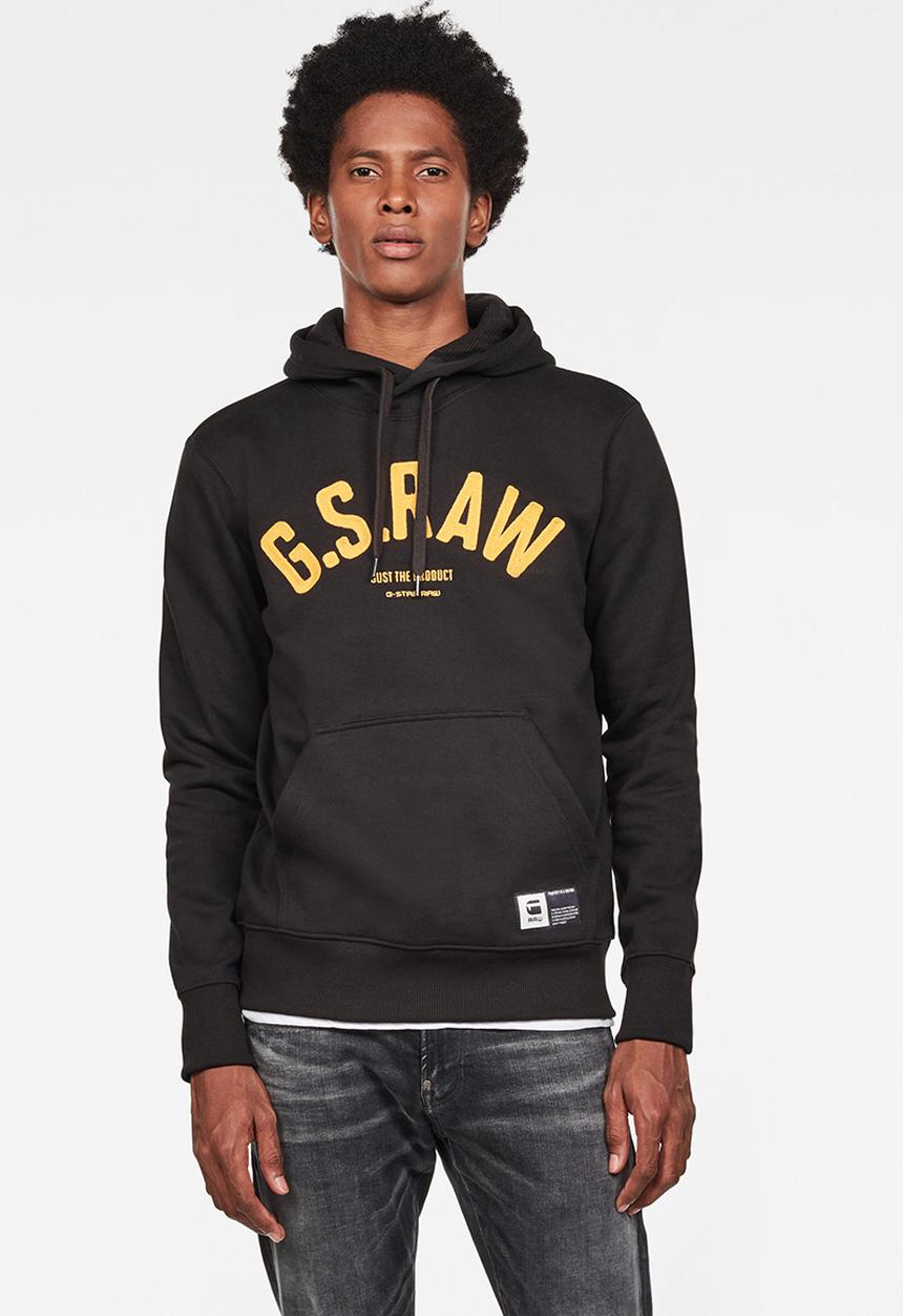 G-STAR - Graphic 14 core long sleeve hoodie - black