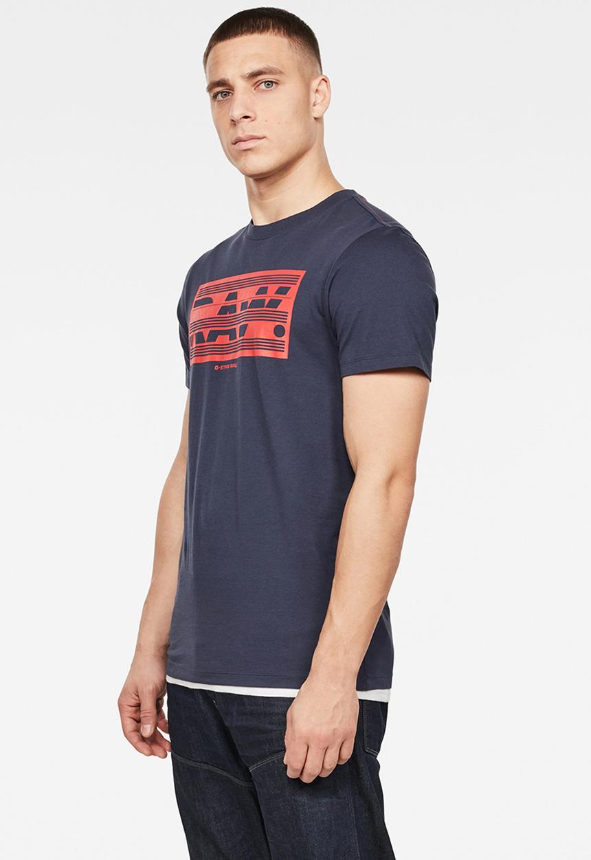 G-STAR - Boxed raw graphic short sleeve tee - blue