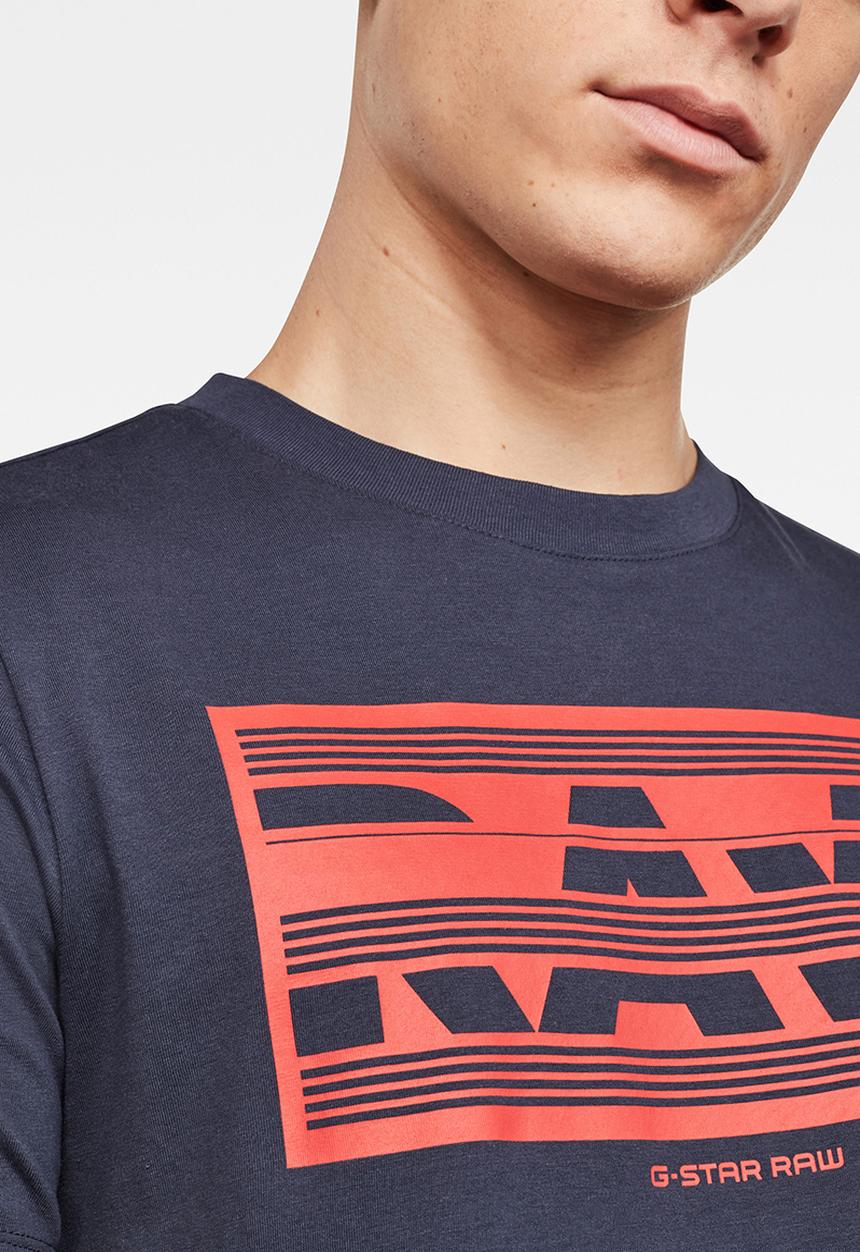 G-STAR - Boxed raw graphic short sleeve tee - blue