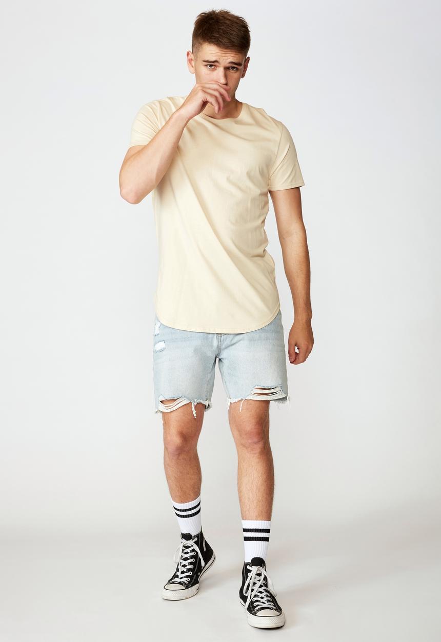 Factorie - Curved T-shirt - fog