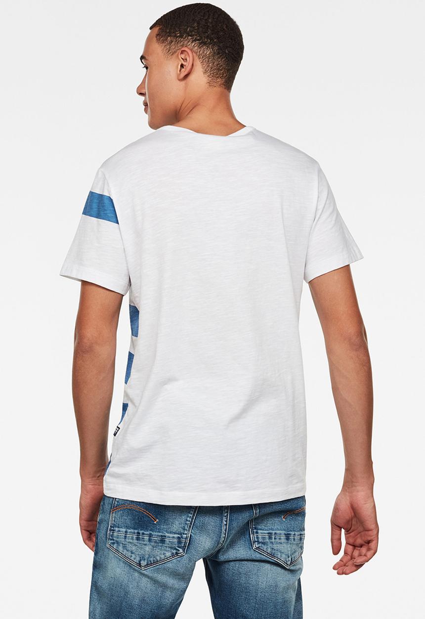 G-STAR - One stripe gr tee - white