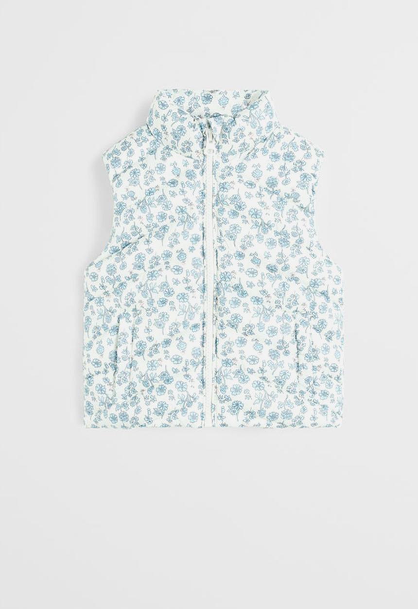 MANGO - Waistcoat Ali - blue & white