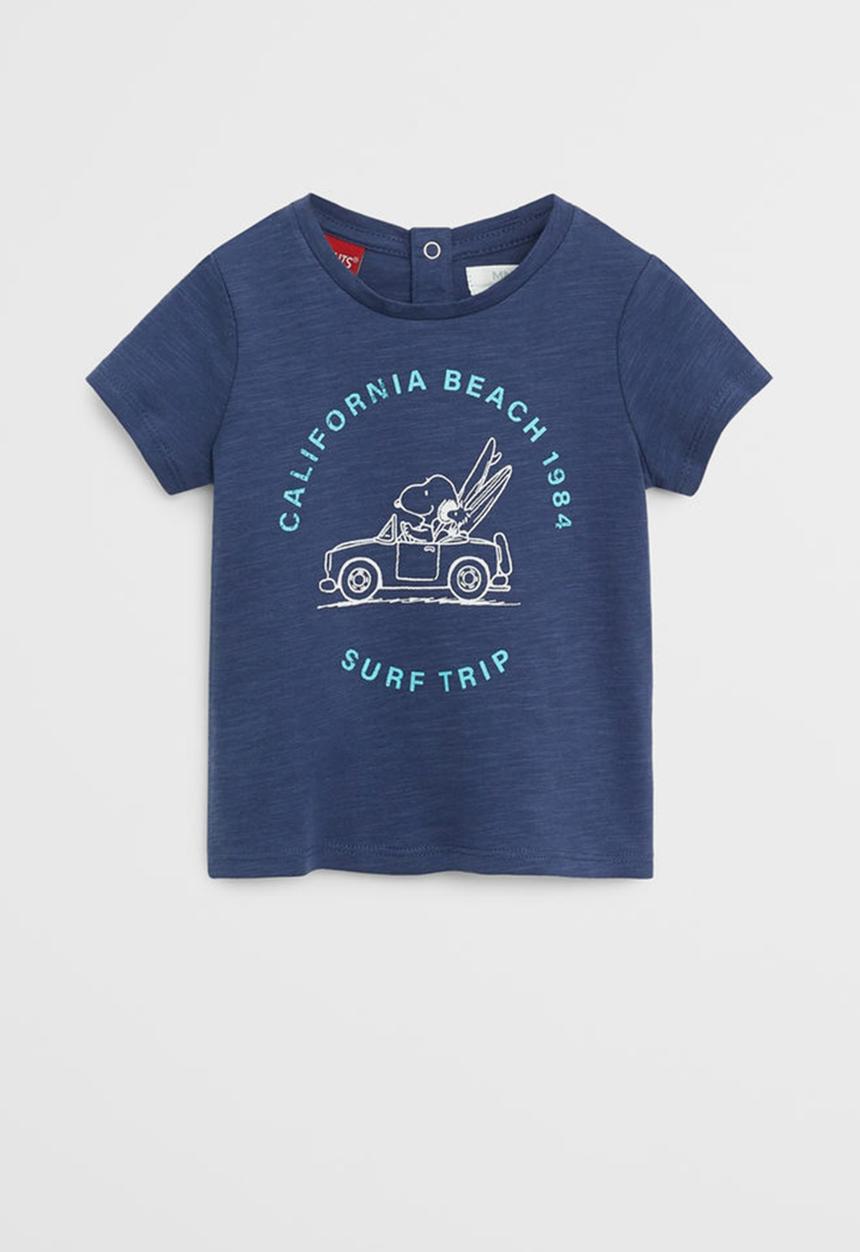 MANGO - T-shirt trip - navy
