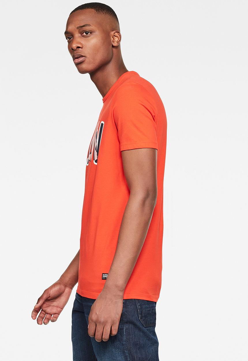 G-STAR - Multi layer raw gr slim fit short sleeve tee - orange 