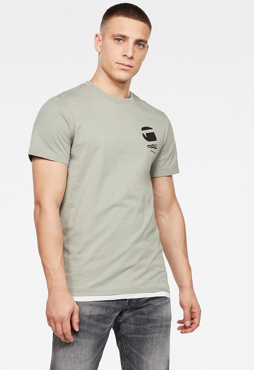 G-STAR - Big logo back graphic short sleeve tee - grey