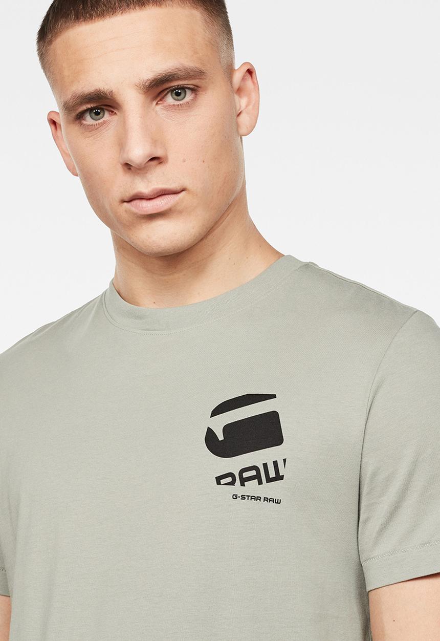 G-STAR - Big logo back graphic short sleeve tee - grey