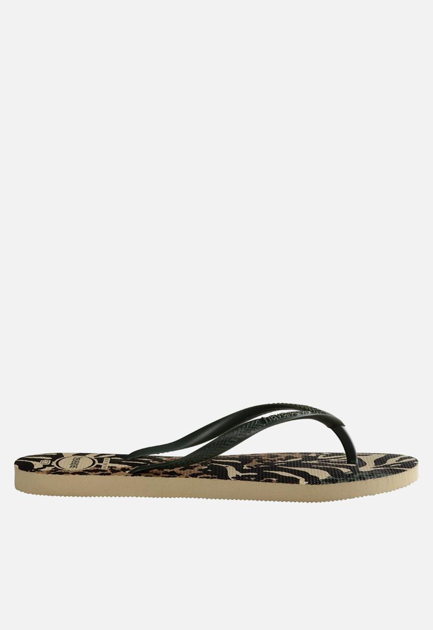 Havaianas - Slim animals - gris & green olive