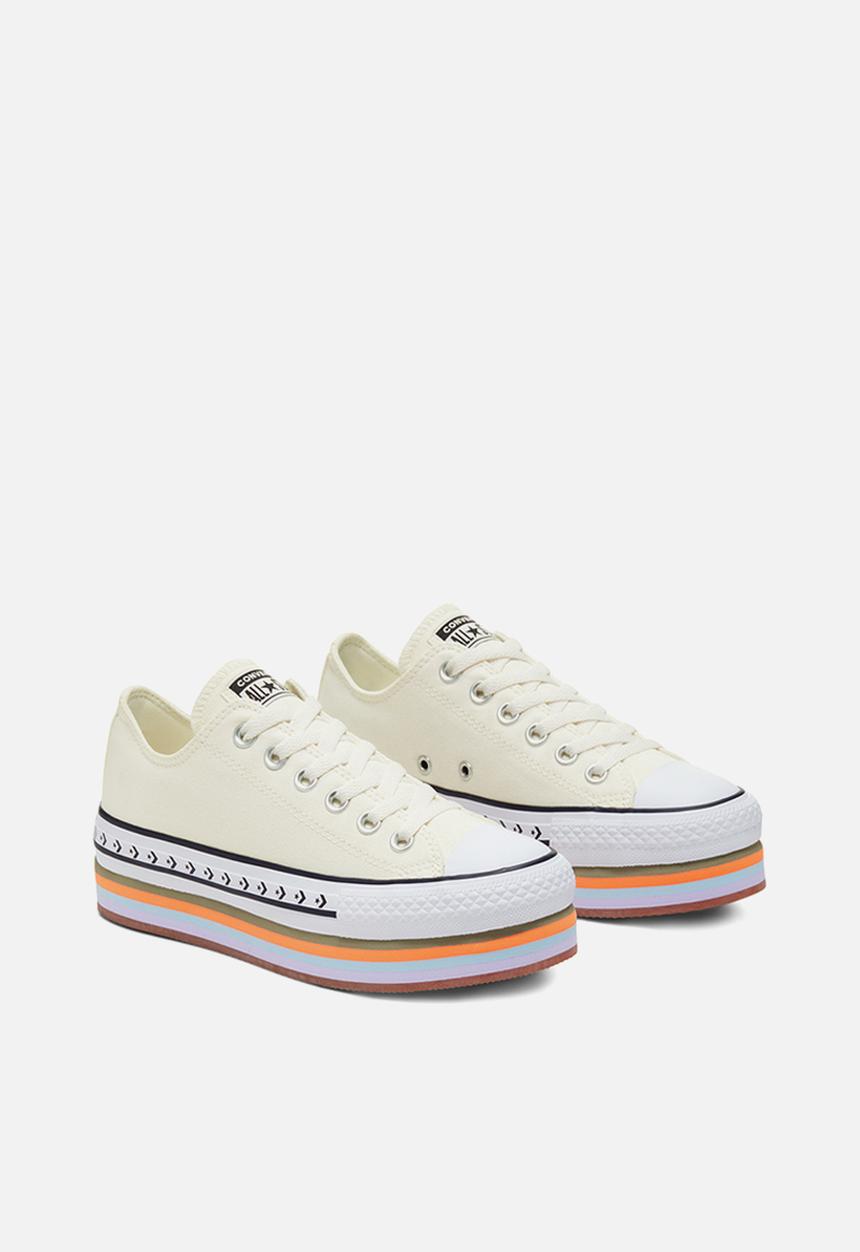 Converse - Chuck Taylor All Star platform layer ox - egret/total orange/gum