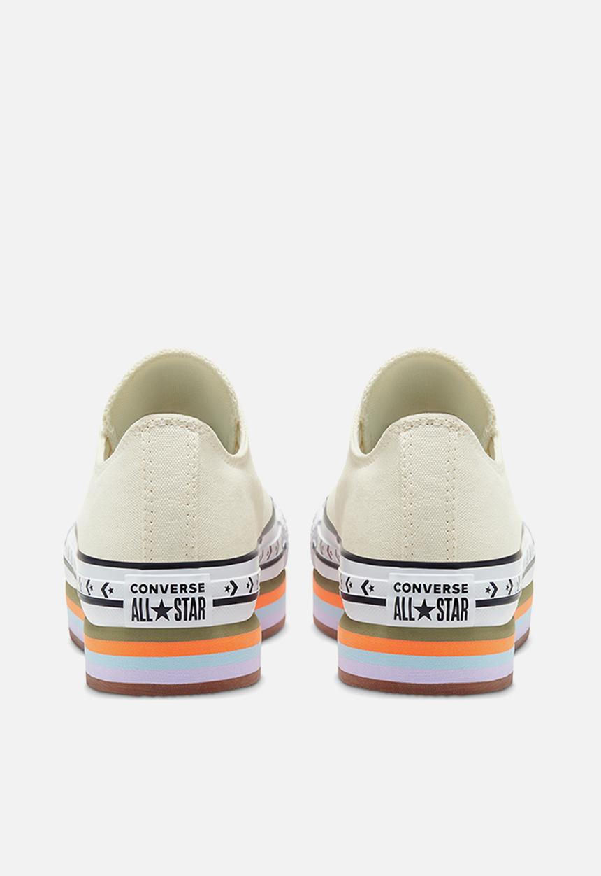 Converse - Chuck Taylor All Star platform layer ox - egret/total orange/gum
