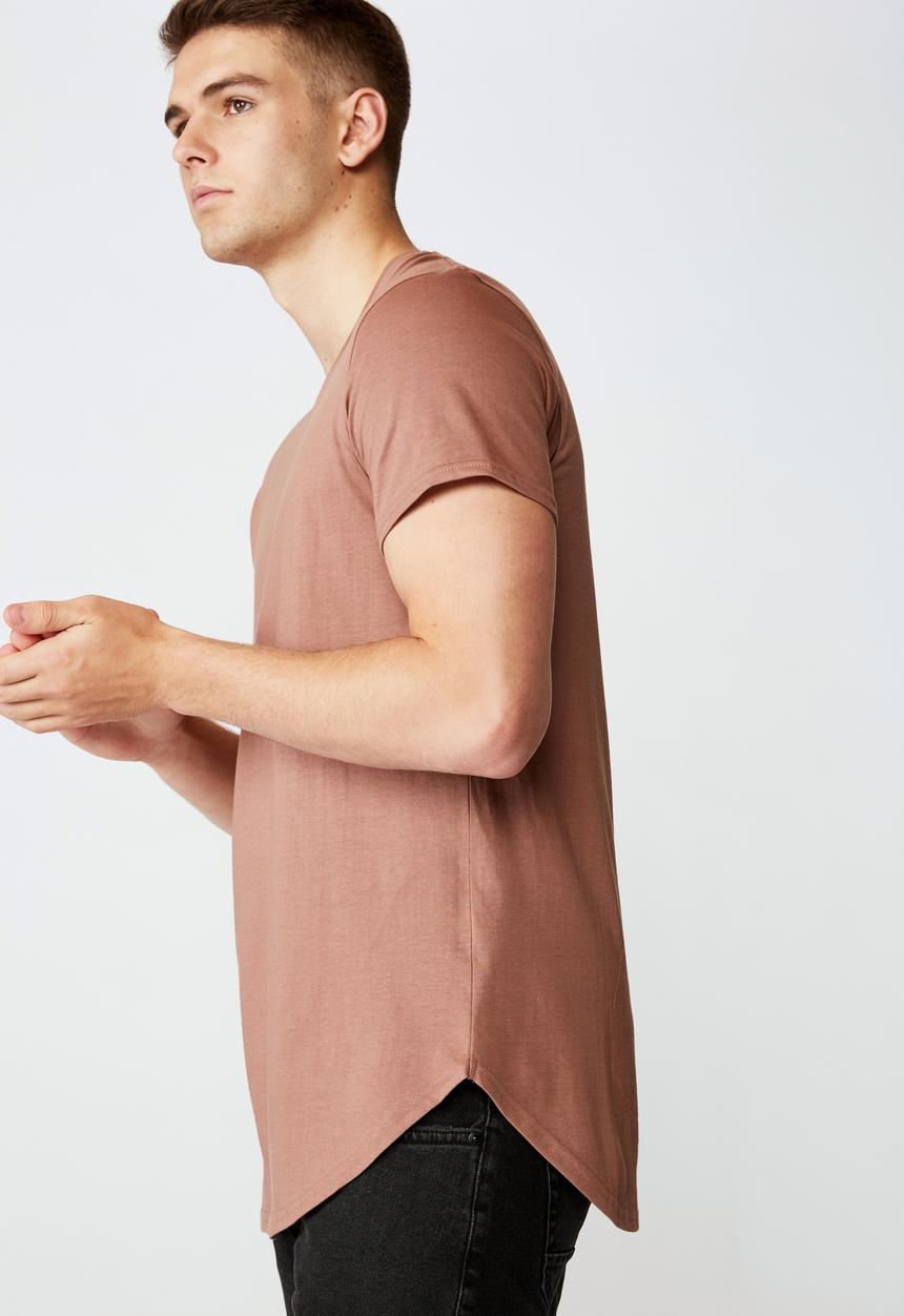 Factorie - Curved T-shirt - nut meg