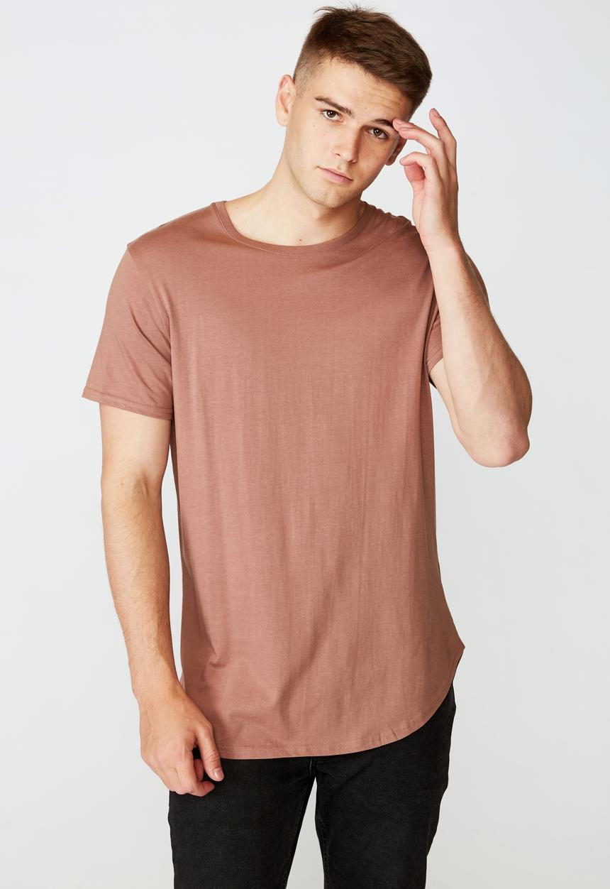 Factorie - Curved T-shirt - nut meg