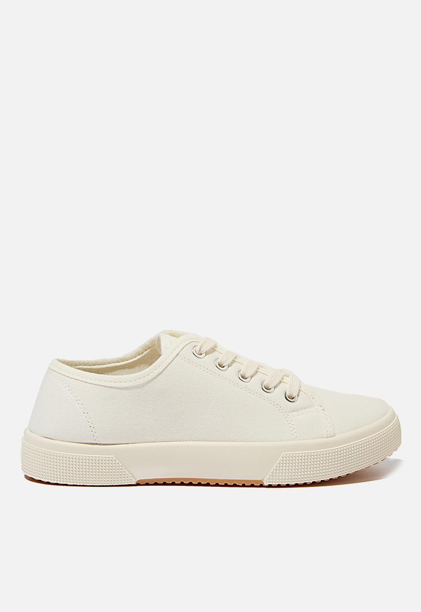 Cotton On - Lisa lace up plimsoll - ecru