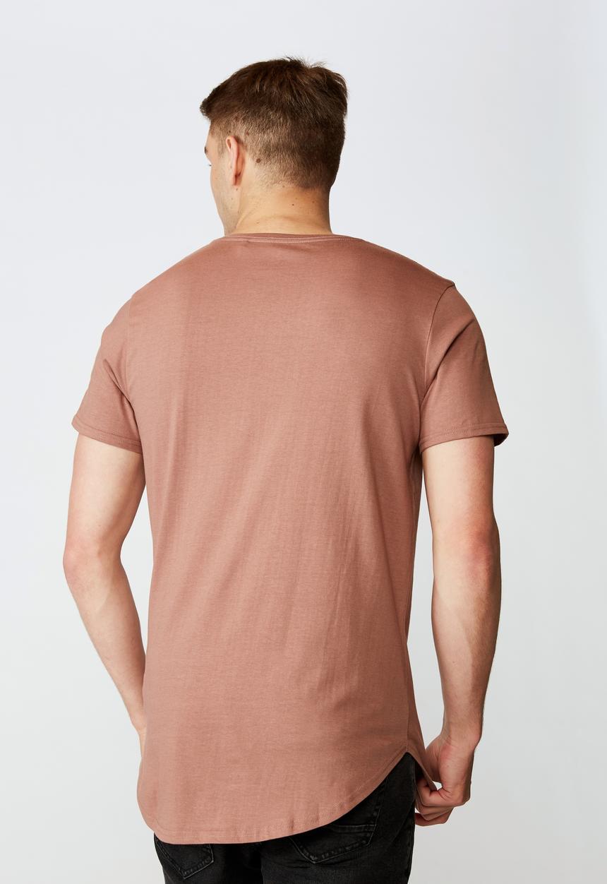 Factorie - Curved T-shirt - nut meg