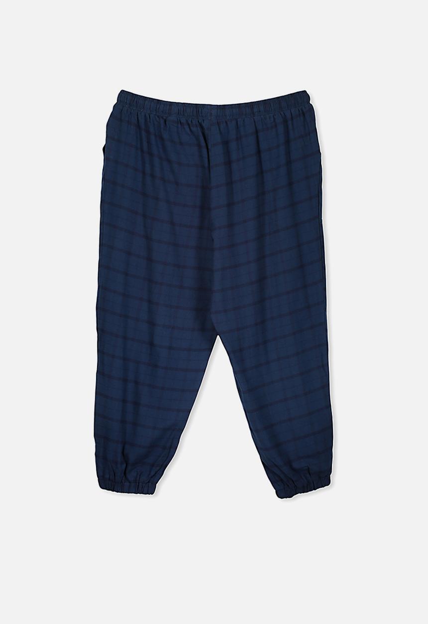Cotton On - Curve flannel sleep pant - simple navy check