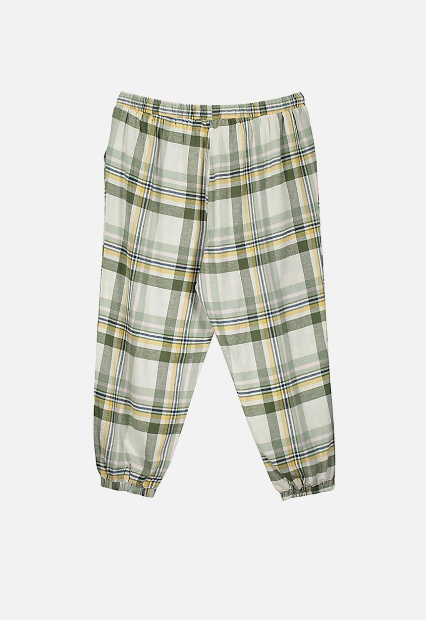 Cotton On - Curve flannel sleep pant - washed aloe check